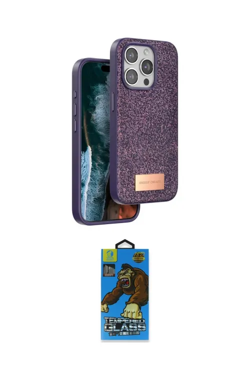 ieg™ iPhone 14 Pro Kılıf Vadi Klasik Serisi - Siyah 18D Cam Ekran Koruyucu