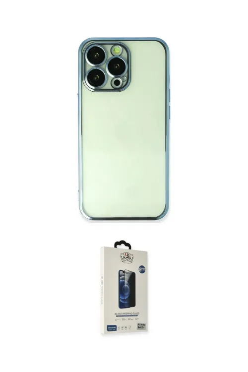ieg™ iPhone 14 Pro Kılıf Vadi Minimal - Siyah Bilvis Hayalet Cam Ekran Koruyucu
