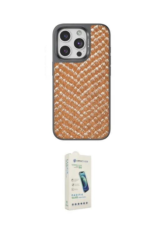 ieg™ iPhone 14 Pro Kılıf Vadi Özel Seri - Şeffaf Pasifik Cam Ekran Koruyucu