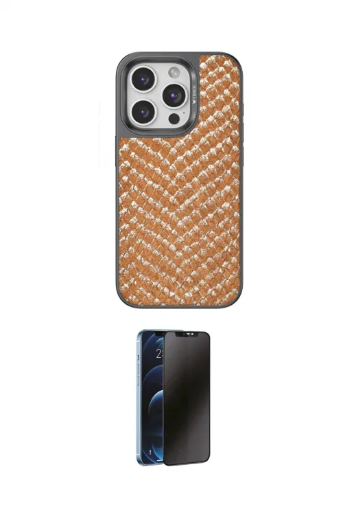 ieg™ iPhone 14 Pro Kılıf Vadi Özel Seri - Siyah 3D Antistatik Hayalet Cam Ekran Koruyucu