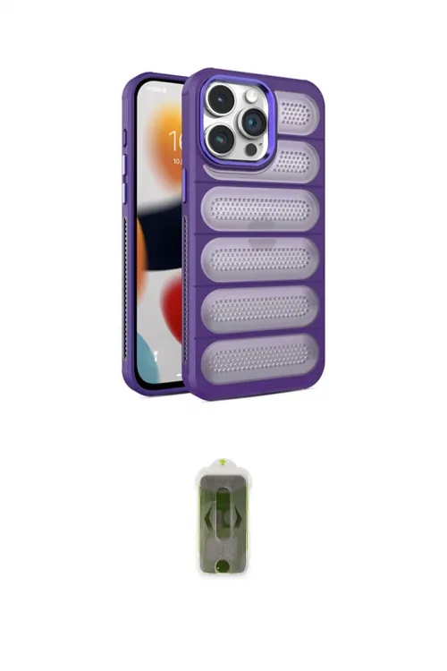 ieg™ iPhone 14 Pro Kılıf Yadigar Doku Özel Seri - Siyah Joko Magic 5D Hayalet Cam