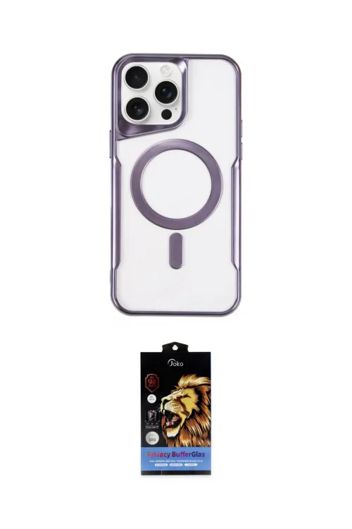 ieg™ iPhone 14 Pro Kılıf Yadigar Klasik Özel Seri - Siyah Buffer Hayalet Cam Ekran Koruyucu