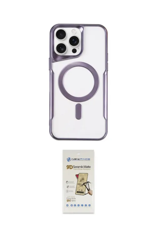 ieg™ iPhone 14 Pro Kılıf Yadigar Klasik Özel Seri - Siyah Mat Seramik Nano Ekran Koruyucu