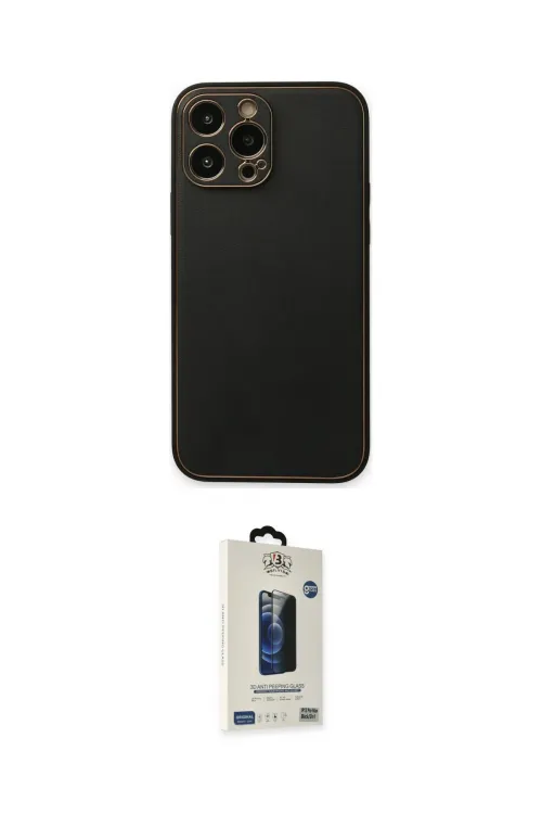ieg™ iPhone 14 Pro Kılıf Yadigar Klasik - Siyah Bilvis Hayalet Cam Ekran Koruyucu