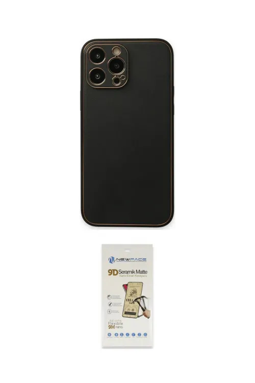 ieg™ iPhone 14 Pro Kılıf Yadigar Klasik - Siyah Mat Seramik Nano Ekran Koruyucu