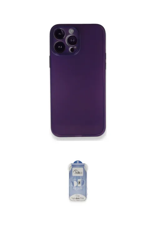 ieg™ iPhone 14 Pro Kılıf Yadigar Yansıma Serisi - Siyah Joko Magic 5D Cam