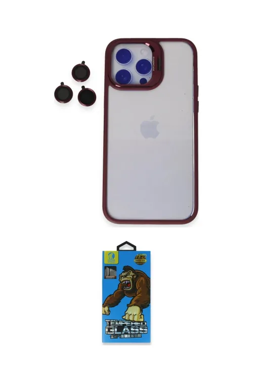 ieg™ iPhone 14 Pro Kılıf Yankı Asil Serisi - Siyah 18D Cam Ekran Koruyucu