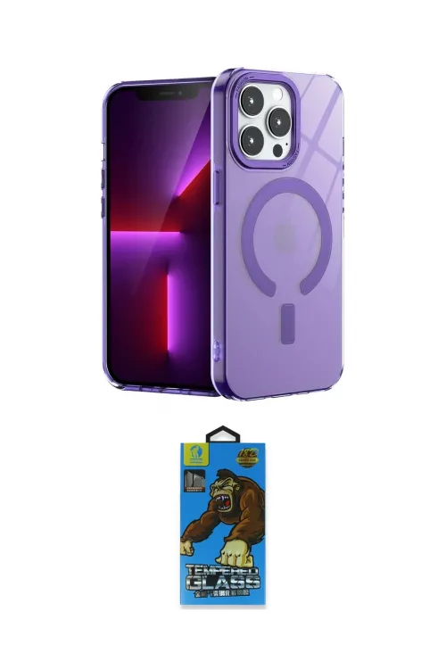 ieg™ iPhone 14 Pro Kılıf Yankı Çizgi - Siyah 18D Cam Ekran Koruyucu