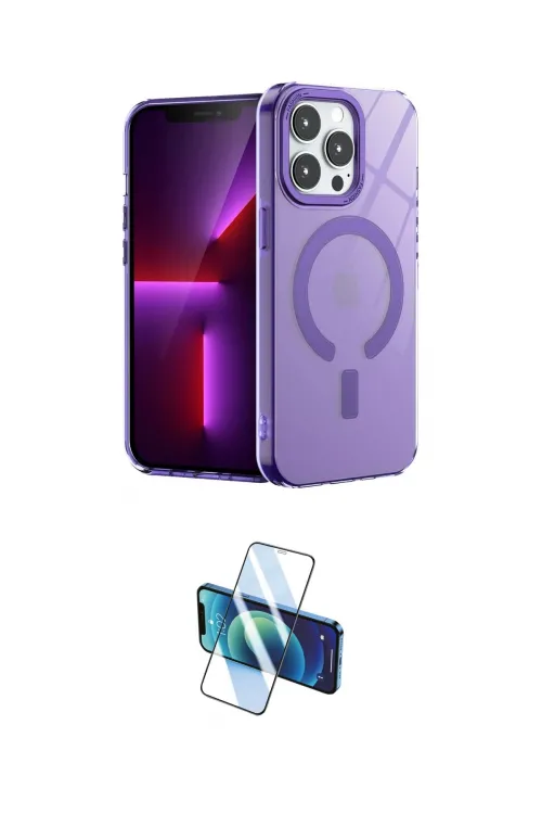 ieg™ iPhone 14 Pro Kılıf Yankı Çizgi - Siyah 3D Antistatik Cam Ekran Koruyucu