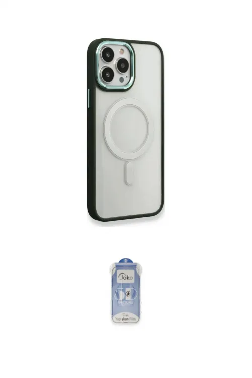 ieg™ iPhone 14 Pro Kılıf Yankı Işık Özel Seri - Siyah Joko Magic 5D Cam