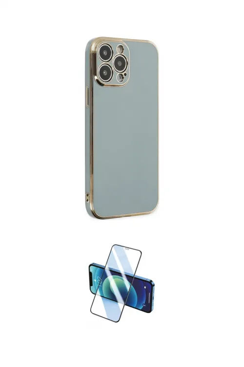 ieg™ iPhone 14 Pro Kılıf Yankı Serisi - Siyah 3D Antistatik Cam Ekran Koruyucu