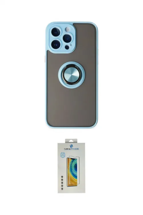 ieg™ iPhone 14 Pro Kılıf Yörünge Çizgi - Siyah Polymer Nano Ekran Koruyucu