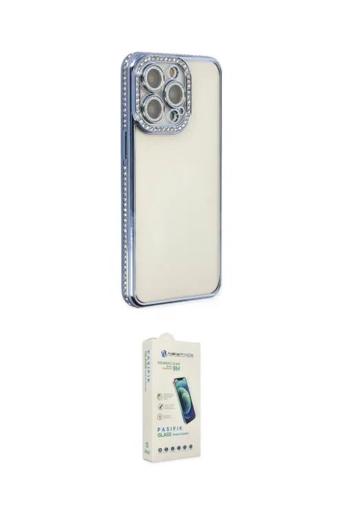 ieg™ iPhone 14 Pro Kılıf Yörünge Koleksiyonu - Şeffaf Pasifik Cam Ekran Koruyucu