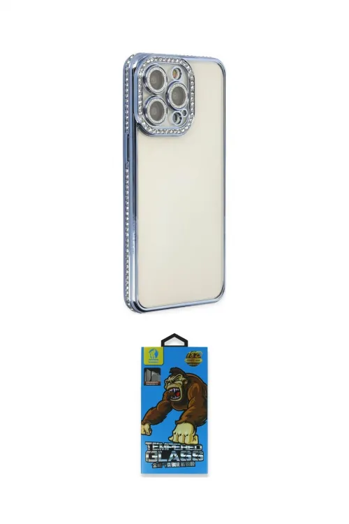 ieg™ iPhone 14 Pro Kılıf Yörünge Koleksiyonu - Siyah 18D Cam Ekran Koruyucu