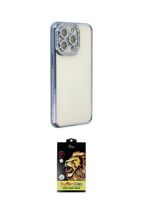 ieg™ iPhone 14 Pro Kılıf Yörünge Koleksiyonu - Siyah Buffer Cam Ekran Koruyucu
