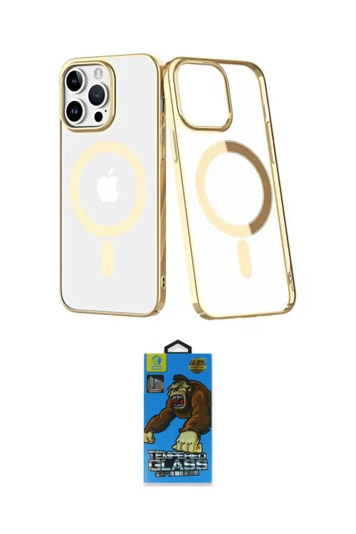 ieg™ iPhone 14 Pro Kılıf Yörünge Minimal - Siyah 18D Cam Ekran Koruyucu