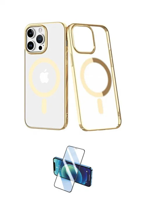 ieg™ iPhone 14 Pro Kılıf Yörünge Minimal - Siyah 3D Antistatik Cam Ekran Koruyucu