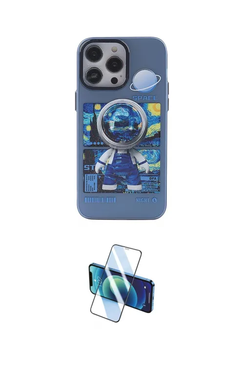 ieg™ iPhone 14 Pro Kılıf Zirve Form Özel Seri - Siyah 3D Antistatik Cam Ekran Koruyucu