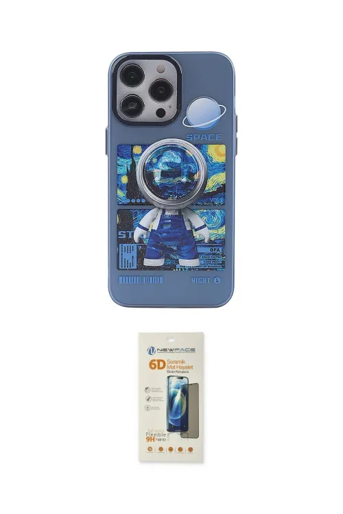 ieg™ iPhone 14 Pro Kılıf Zirve Form Özel Seri - Siyah 6D Mat Seramik Hayalet Nano Ekran Koruyucu