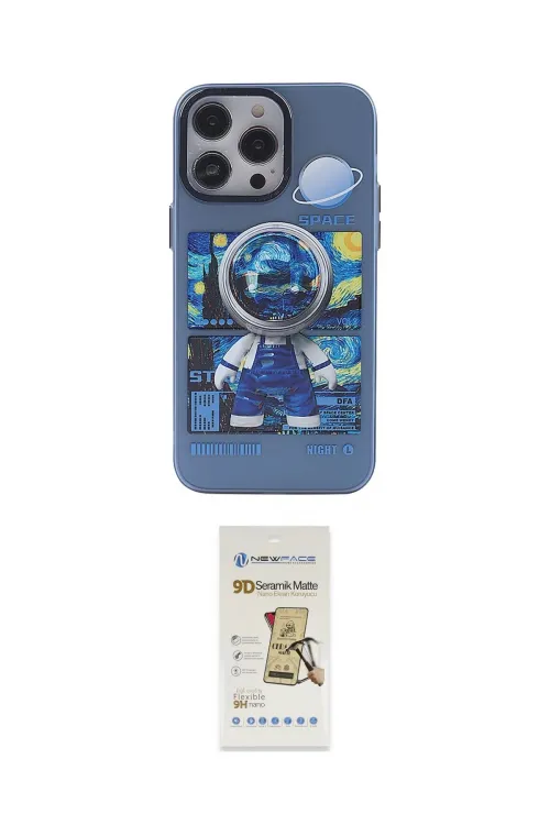 ieg™ iPhone 14 Pro Kılıf Zirve Form Özel Seri - Siyah Mat Seramik Nano Ekran Koruyucu