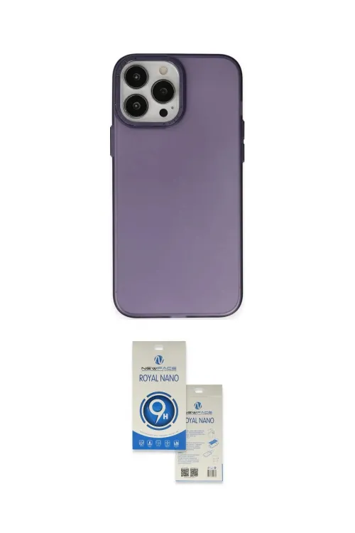 ieg™ iPhone 14 Pro Max Kılıf Ahenk Çizgi Prime - Şeffaf Royal Nano Ekran Koruyucu