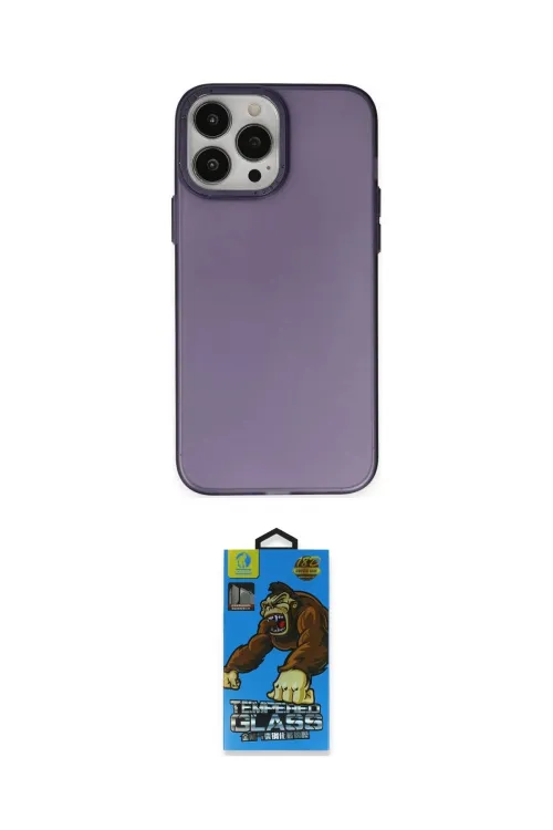 ieg™ iPhone 14 Pro Max Kılıf Ahenk Çizgi Prime - Siyah 18D Cam Ekran Koruyucu