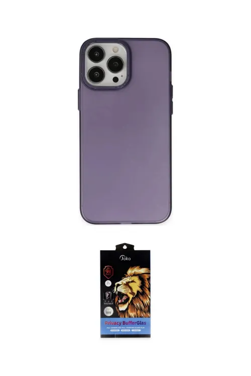 ieg™ iPhone 14 Pro Max Kılıf Ahenk Çizgi Prime - Siyah Buffer Hayalet Cam Ekran Koruyucu