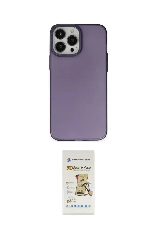 ieg™ iPhone 14 Pro Max Kılıf Ahenk Çizgi Prime - Siyah Mat Seramik Nano Ekran Koruyucu