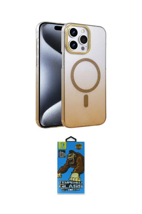 ieg™ iPhone 14 Pro Max Kılıf Ahenk Doku Özel Seri - Siyah 18D Cam Ekran Koruyucu