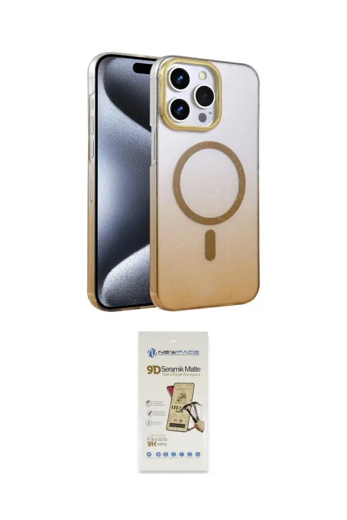 ieg™ iPhone 14 Pro Max Kılıf Ahenk Doku Özel Seri - Siyah Mat Seramik Nano Ekran Koruyucu