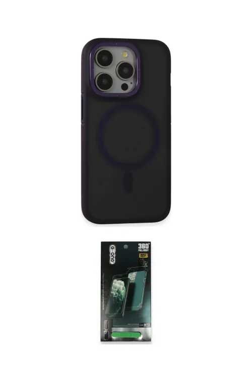 ieg™ iPhone 14 Pro Max Kılıf Ahenk Form Serisi - Şeffaf 360 Full Body Arka Koruyucu