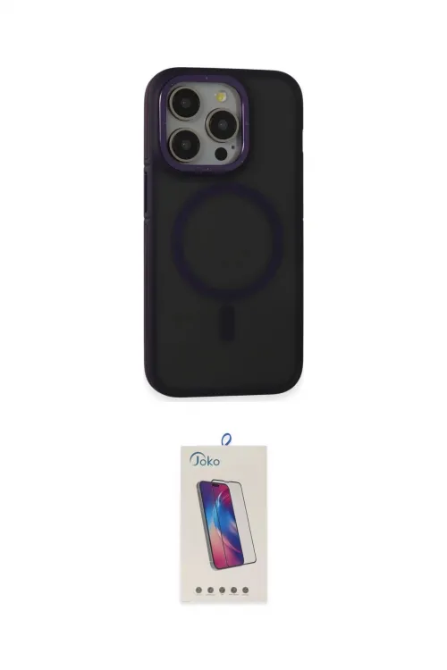 ieg™ iPhone 14 Pro Max Kılıf Ahenk Form Serisi - Siyah Joko 5D Cam