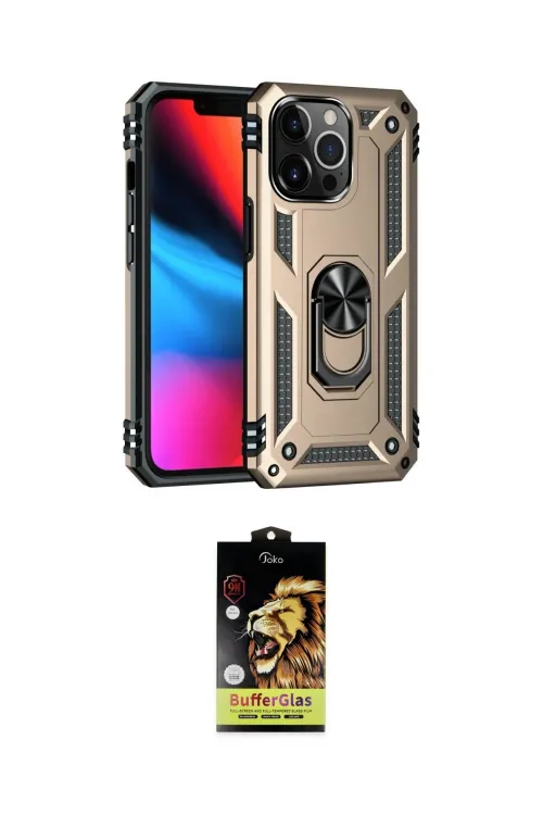 ieg™ iPhone 14 Pro Max Kılıf Ahenk Klasik Koleksiyonu - Siyah Buffer Cam Ekran Koruyucu