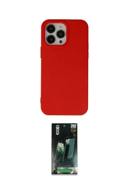ieg™ iPhone 14 Pro Max Kılıf Ahenk Serisi - Şeffaf 360 Full Body Arka Koruyucu