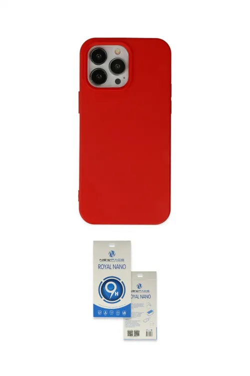 ieg™ iPhone 14 Pro Max Kılıf Ahenk Serisi - Şeffaf Royal Nano Ekran Koruyucu