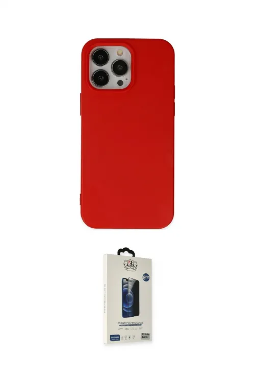 ieg™ iPhone 14 Pro Max Kılıf Ahenk Serisi - Siyah Bilvis Hayalet Cam Ekran Koruyucu
