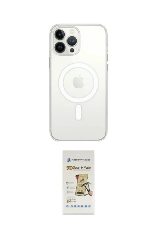 ieg™ iPhone 14 Pro Max Kılıf Ahenk Yansıma Prime - Siyah Mat Seramik Nano Ekran Koruyucu