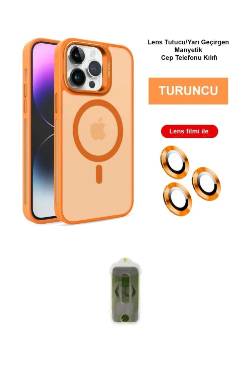 ieg™ iPhone 14 Pro Max Kılıf Akış Form - Siyah Joko Magic 5D Hayalet Cam