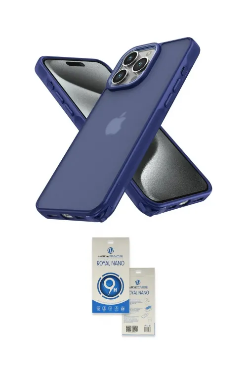 ieg™ iPhone 14 Pro Max Kılıf Atlas Form - Şeffaf Royal Nano Ekran Koruyucu