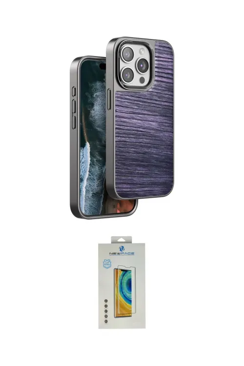 ieg™ iPhone 14 Pro Max Kılıf Atlas Minimal Özel Seri - Siyah Polymer Nano Ekran Koruyucu