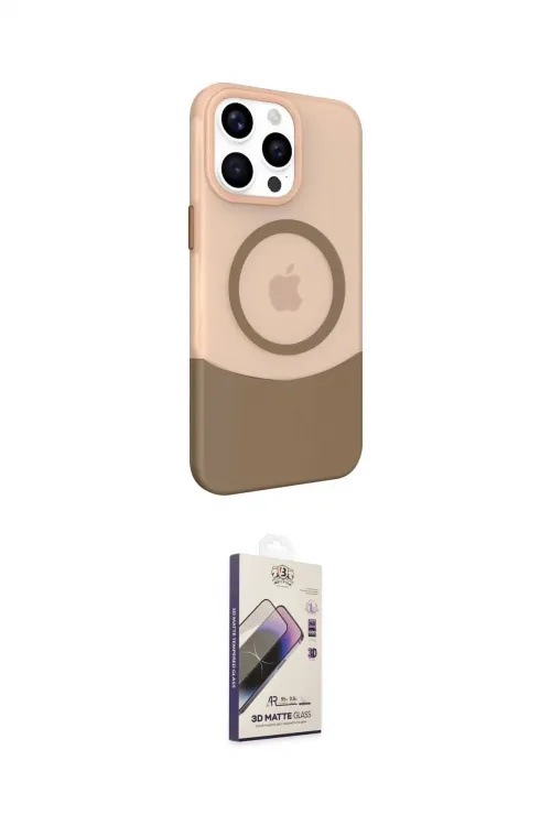ieg™ iPhone 14 Pro Max Kılıf Çekirdek Asil Özel Seri - Siyah Bilvis 3D Mat Cam Ekran Koruyucu