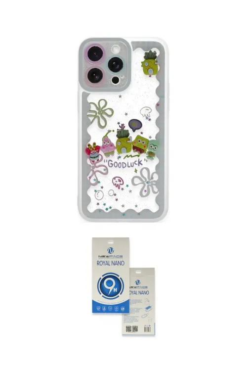 ieg™ iPhone 14 Pro Max Kılıf Çekirdek Asil - Şeffaf Royal Nano Ekran Koruyucu