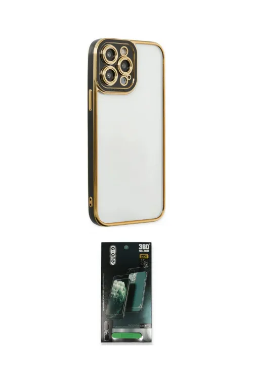 ieg™ iPhone 14 Pro Max Kılıf Çekirdek Klasik Serisi - Şeffaf 360 Full Body Arka Koruyucu