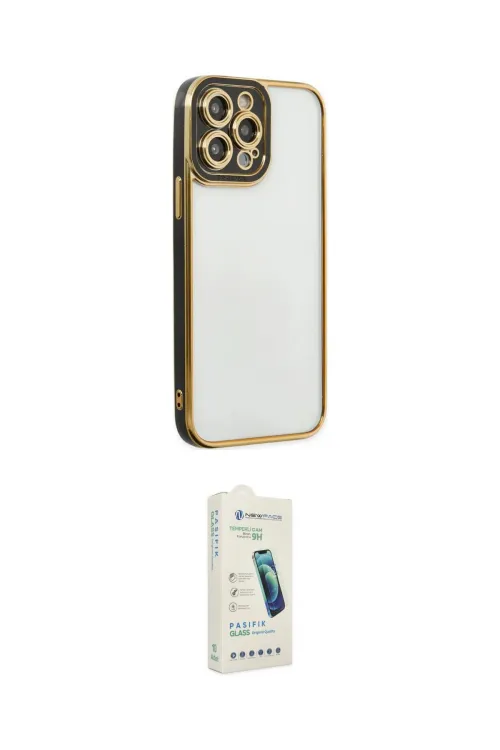 ieg™ iPhone 14 Pro Max Kılıf Çekirdek Klasik Serisi - Şeffaf Pasifik Cam Ekran Koruyucu