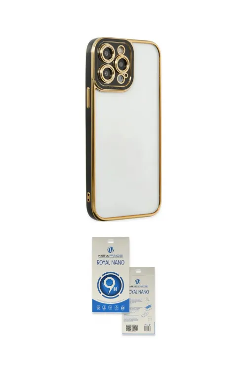 ieg™ iPhone 14 Pro Max Kılıf Çekirdek Klasik Serisi - Şeffaf Royal Nano Ekran Koruyucu