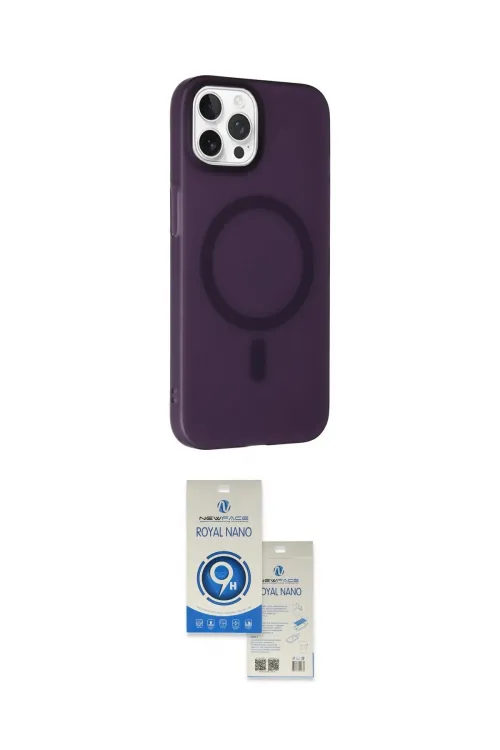ieg™ iPhone 14 Pro Max Kılıf Çekirdek Modern Prime - Şeffaf Royal Nano Ekran Koruyucu
