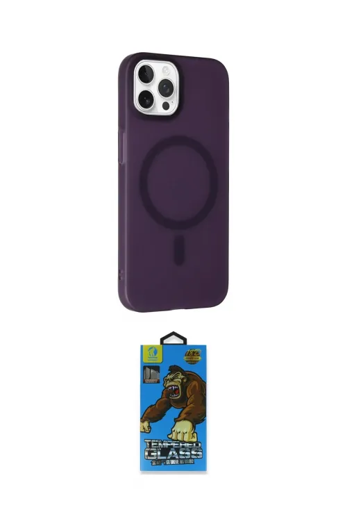 ieg™ iPhone 14 Pro Max Kılıf Çekirdek Modern Prime - Siyah 18D Cam Ekran Koruyucu