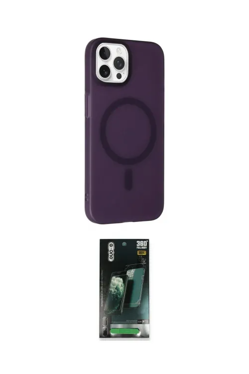 ieg™ iPhone 14 Pro Max Kılıf Çekirdek Modern Prime - Siyah 360 Mat Full Body Arka Koruyucu