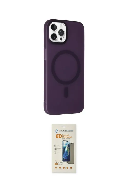 ieg™ iPhone 14 Pro Max Kılıf Çekirdek Modern Prime - Siyah 6D Mat Seramik Hayalet Nano Ekran Koruyucu