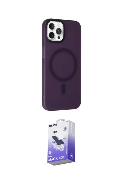 ieg™ iPhone 14 Pro Max Kılıf Çekirdek Modern Prime - Siyah Bilvis 5in1 5D Magic Hayalet Cam Ekran Koruyucu